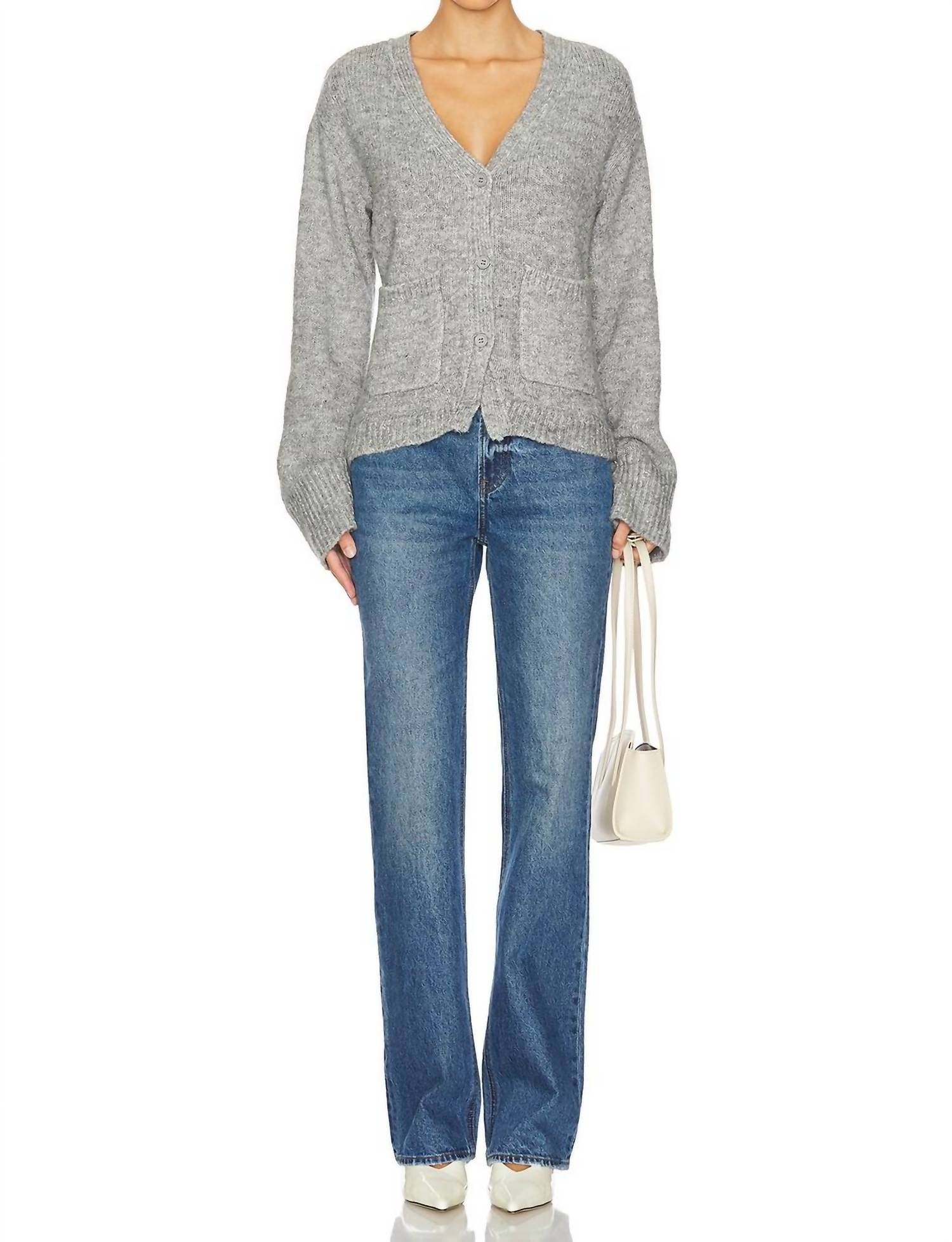 STEVE MADDEN Odelia Cardigan Sweater in heather grey - women's cardigan - view 4