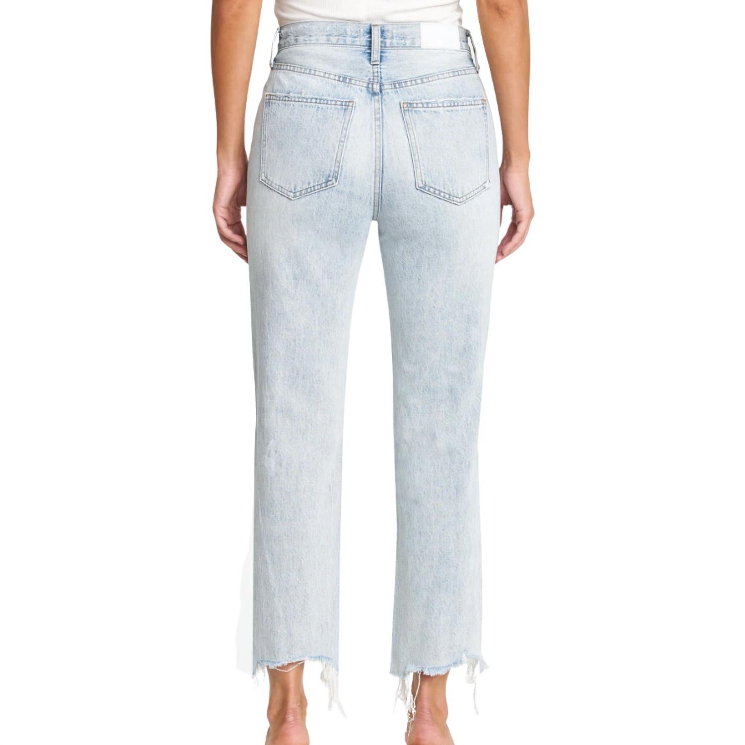 PISTOLA Charlie High Rise Jean in hysteria distressed - women's jeans - detail view