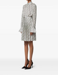 Nina Ricci - All Over Logo Pleated Mini Skirt