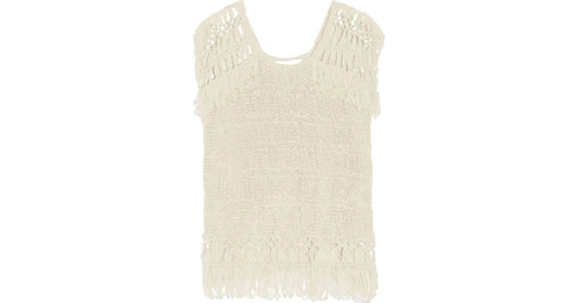 FRINGE CROCHET SLEEVELESS TOP