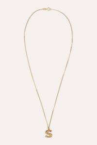 Completedworks - Women's Plated S Pendant With Chain Necklace