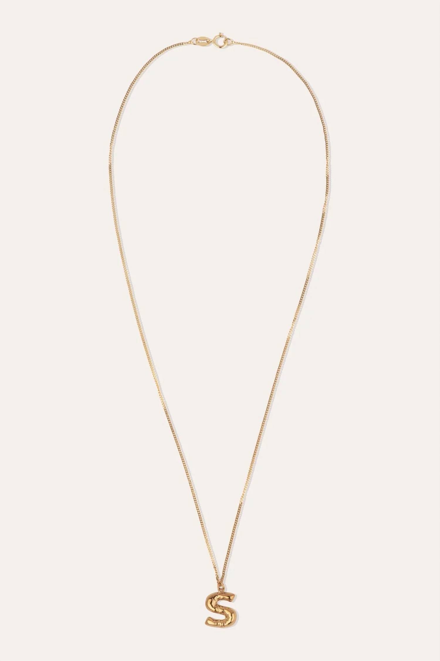Completedworks - Women's Plated S Pendant With Chain Necklace