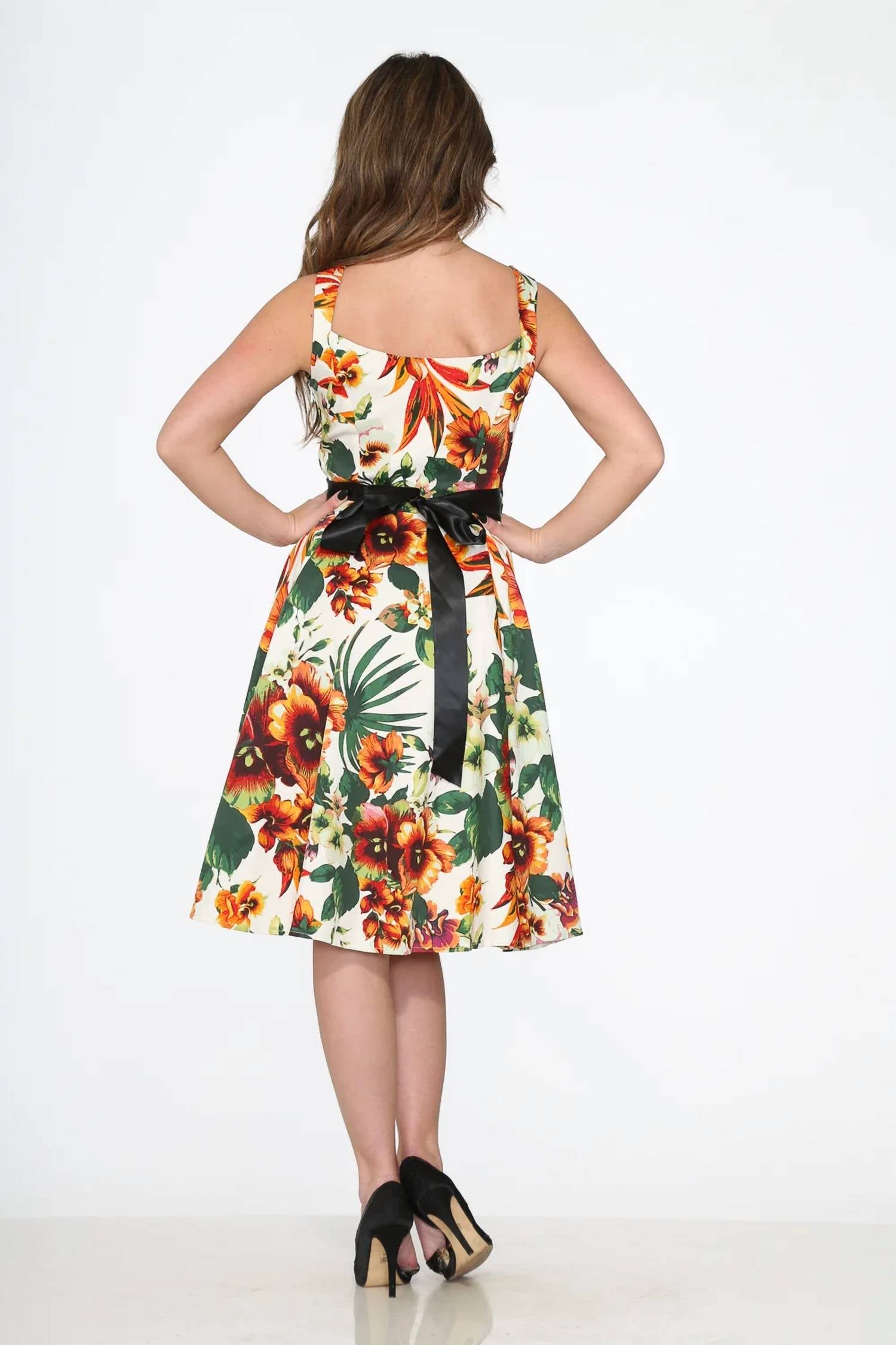 Orchid Bloom - Floral Swing Dress