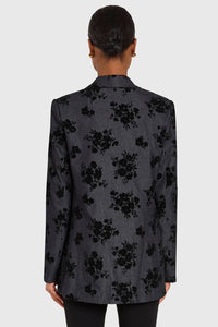 Amanda Uprichard GRADY BLAZER in indigo - women's jacket - view 4