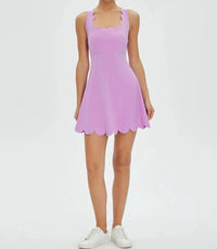 Moon Studio - Daisy Scallop Crossover Back Active Dress