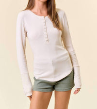 Doe And Rae - Soft Henley Top