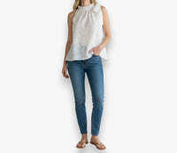 Tru Luxe - Sleeveless Eyelet Top