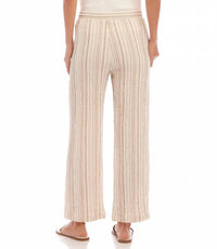 Karen Kane - Marlowe Metallic Stripe Drawstring Ankle Pants