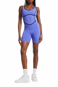 Bandier - V-neck Tempo Contrast Seam Playsuit