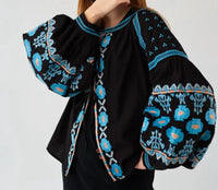 Handmade Originals Ukraine - Embroidered Long Sleeve Sandi Blouse