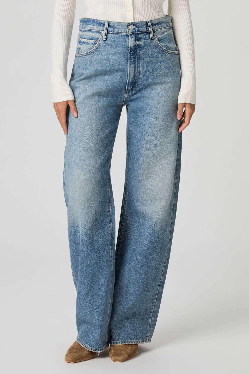 Paige - Arellia Ankle Wide Undone Hem Jeans