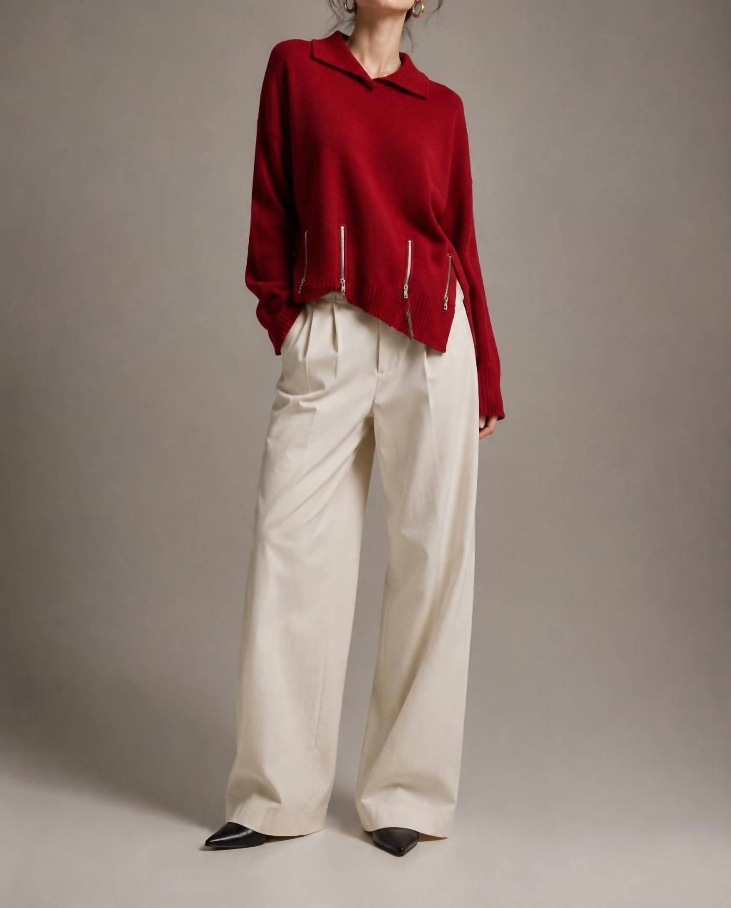 Pier Antonio Gaspari - High Neck Cut Sweater Top