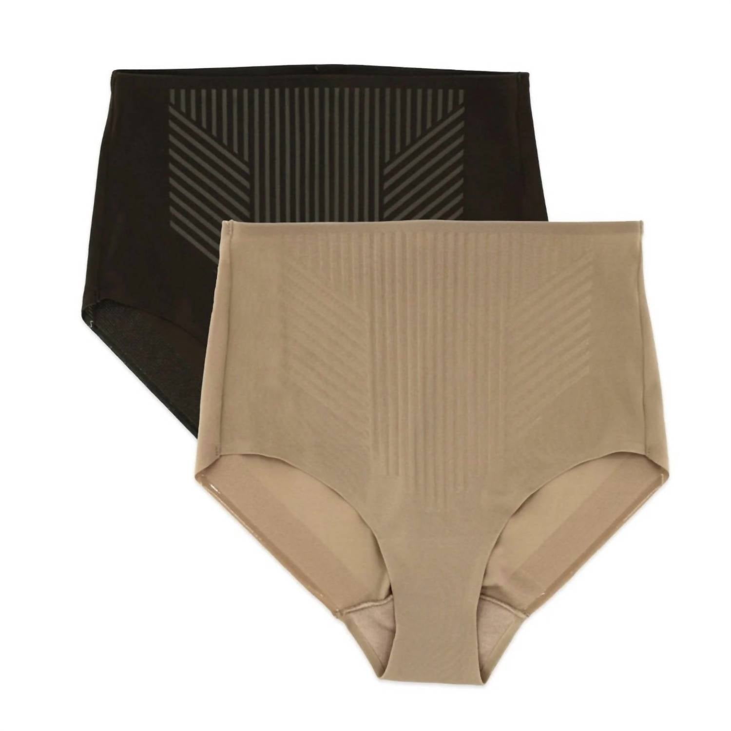 Miraclesuit Light Tummy Control Shaping Briefs - Two-pack in black stucco - women's intimate - detail view