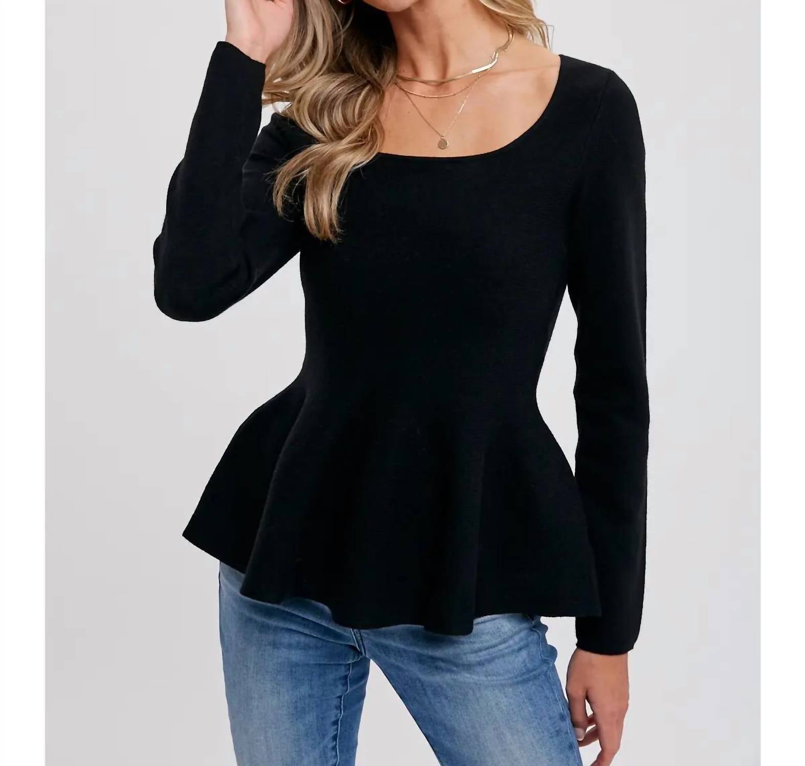 Bluivy - Clare Peplum Knit Top
