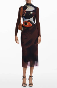 Desigual - Lincoln Long Sleeve Rib Bodycon Dress