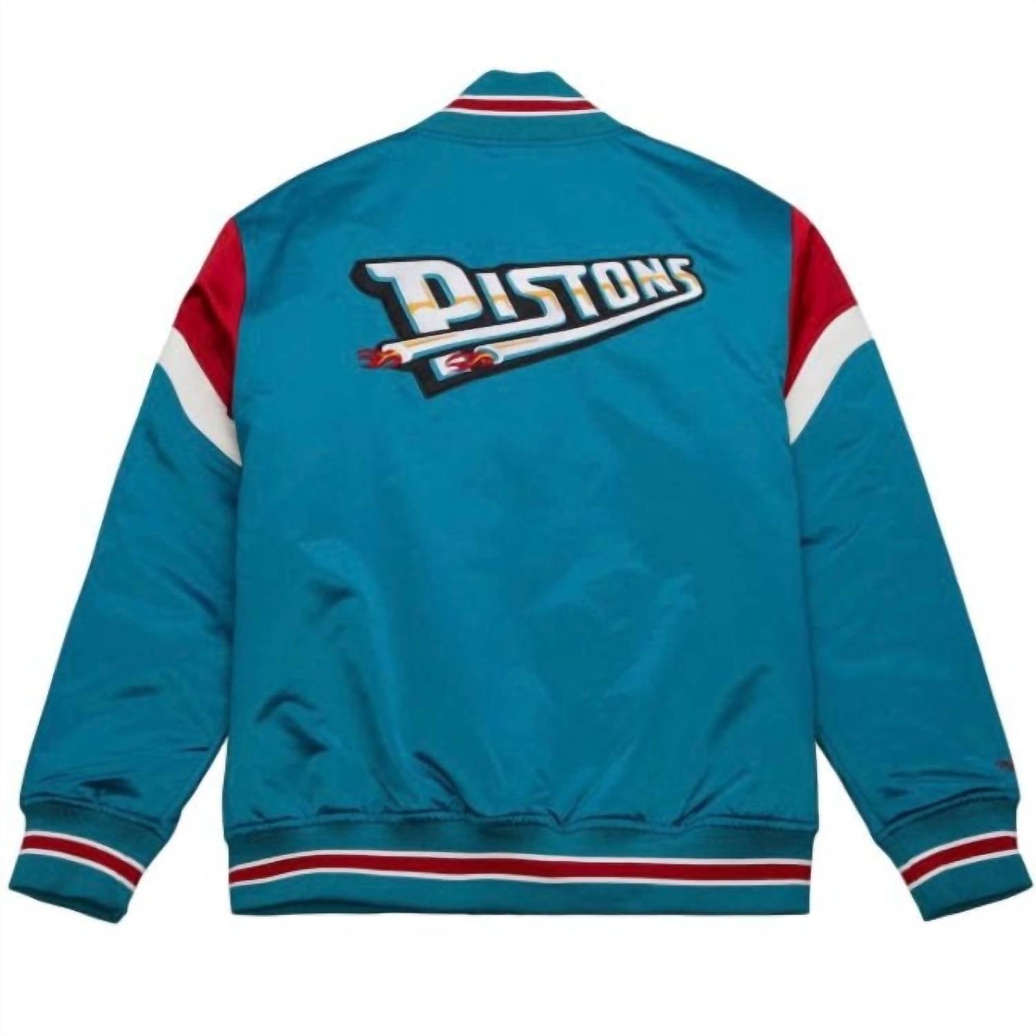Mitchell & Ness - Men's Nba Detroit Pistons Heavyweight Satin Jacket