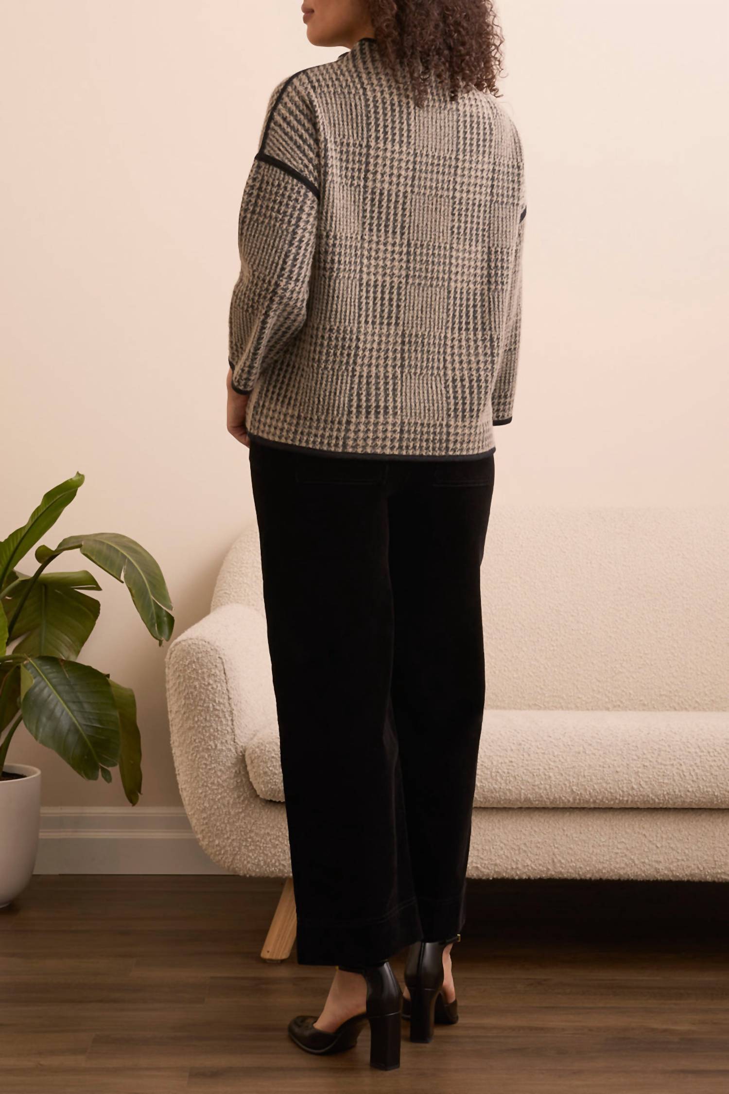 Tribal - 3/4 Sleeve Mock Neck Top