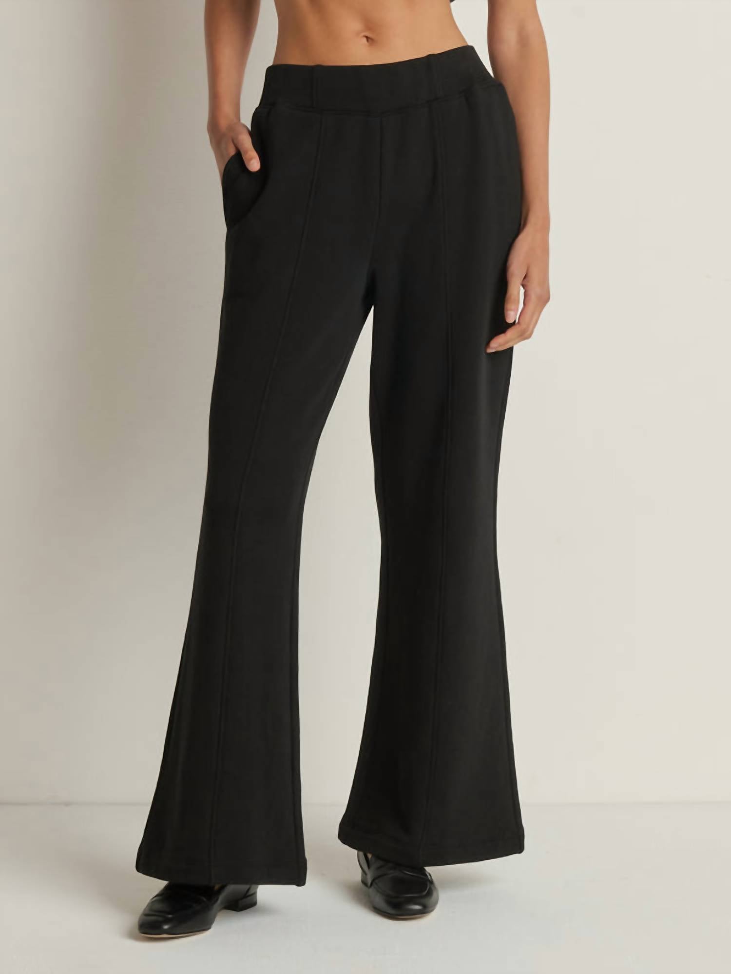 Nation LTD Reece Sweatpant in jet black 1 - women's pants - detail view
