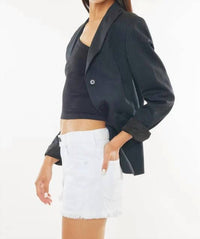 Kancan - High-rise Cutoff Denim Shorts
