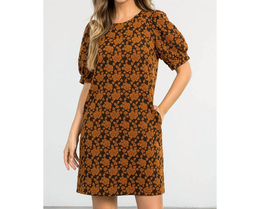Thml - Textured Dress With Puff Sleeves