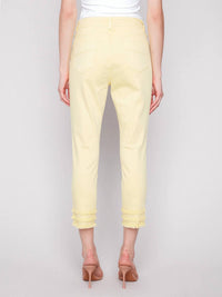 Charlie B - Frayed Hem Ankle Leg Pant
