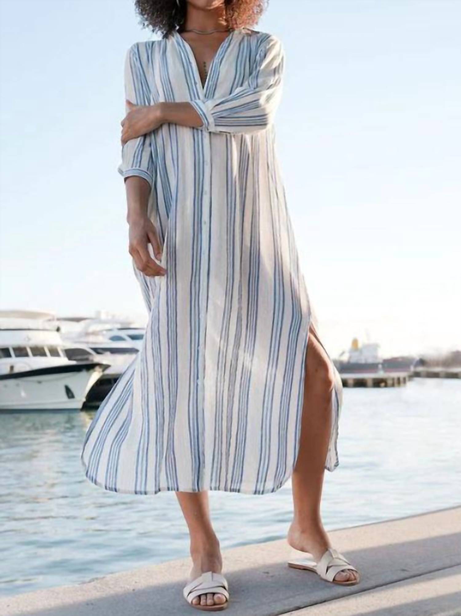 Debbie Katz - Clara Side Slits Midi Dress