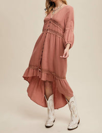 Listicle - Brenen Boho High-Low Dress