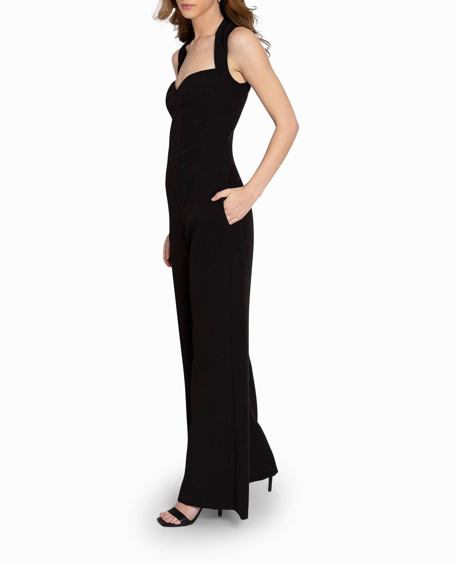 Nicole Miller - Heavy Jersey Wide Leg Jumpsuit