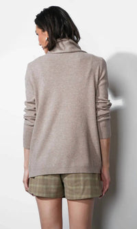 Greylin - Acacia Scarf Neck Asymmetric Button Up Sweater