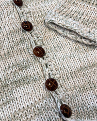 Gita - Boy's 2 Pc Sweater & Hat With Brown Faux Leather Buttons