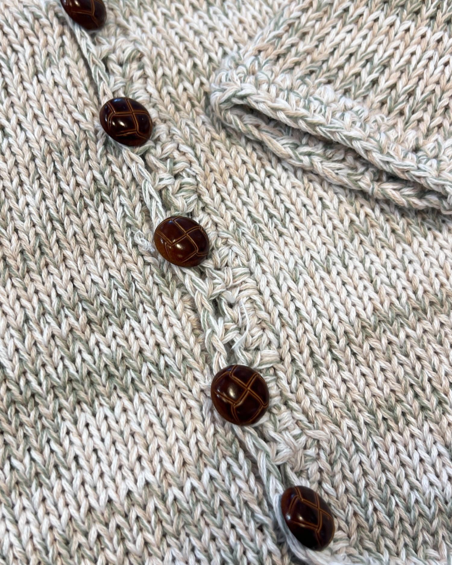 Gita - Boy's 2 Pc Sweater & Hat With Brown Faux Leather Buttons