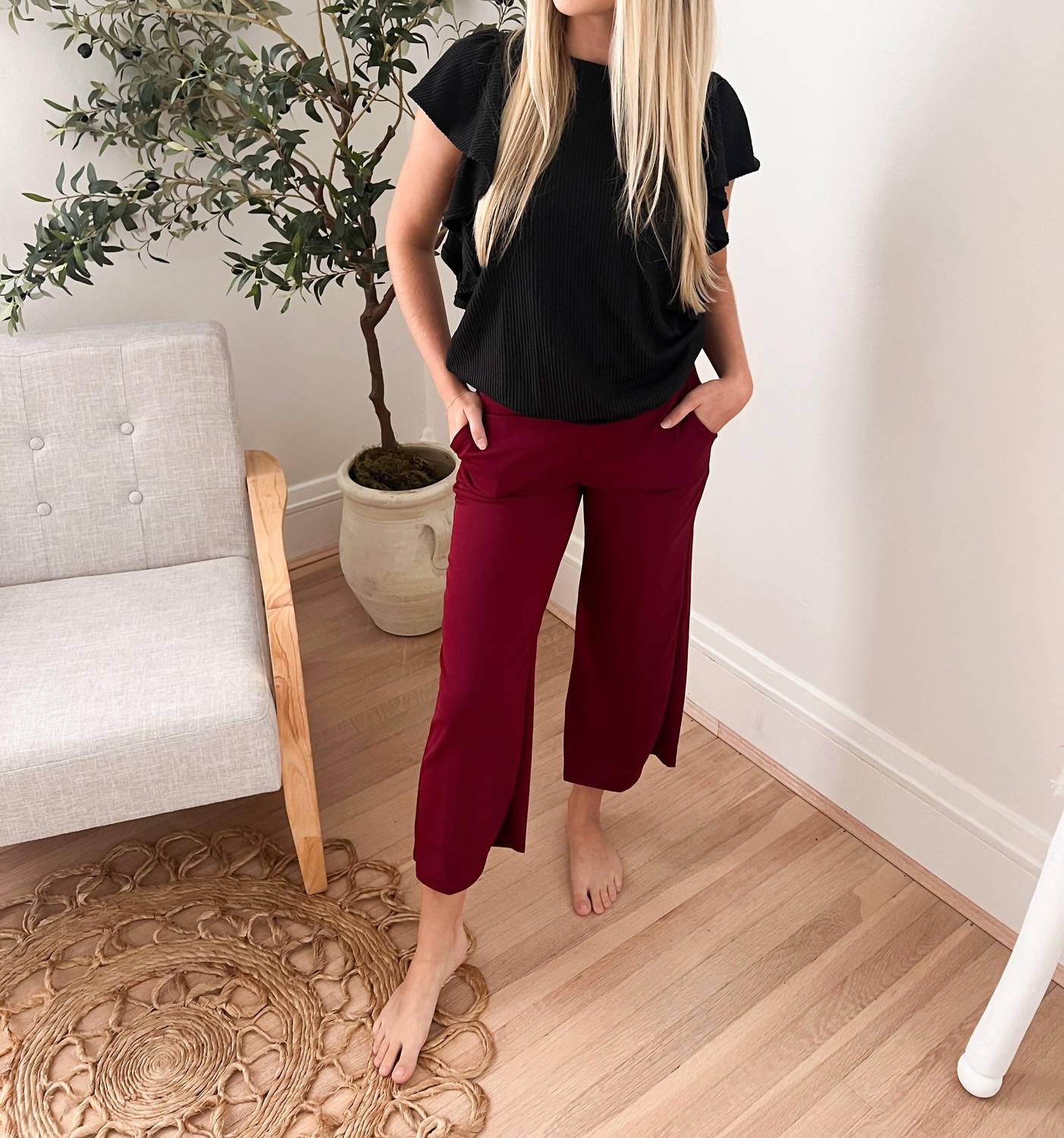 Heimish Usa - Lucy Wide Leg Stretchy Crop Pants