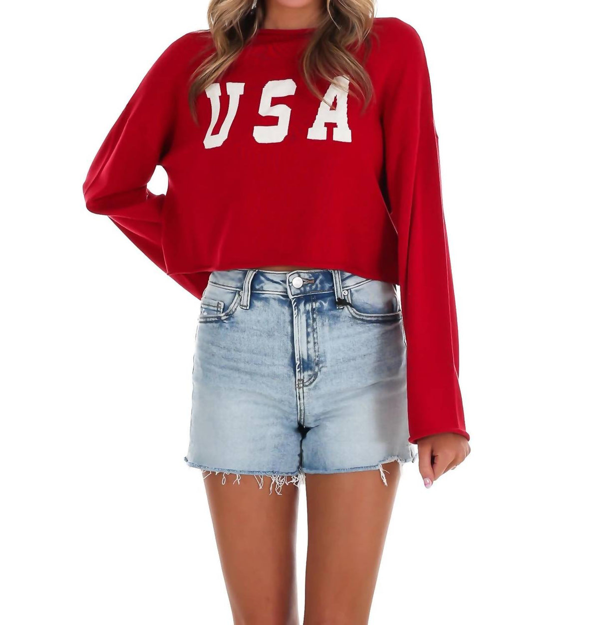 Le Lis - Usa Crop Sweater