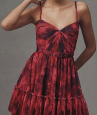 Hutch - Madelina Pleated Tulle Tiered Maxi Dress