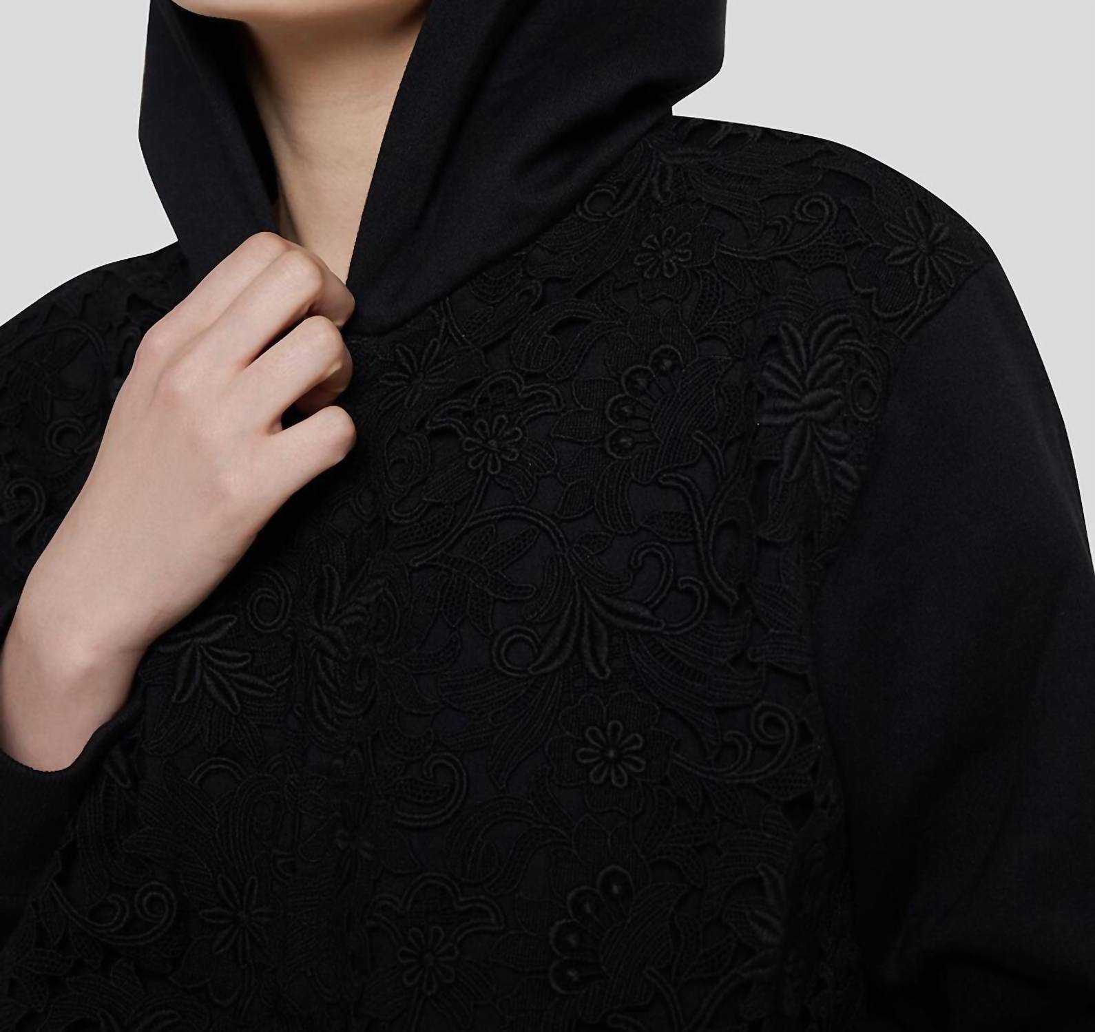 Valentino - Lace Cotton Jersey Sweatshirt