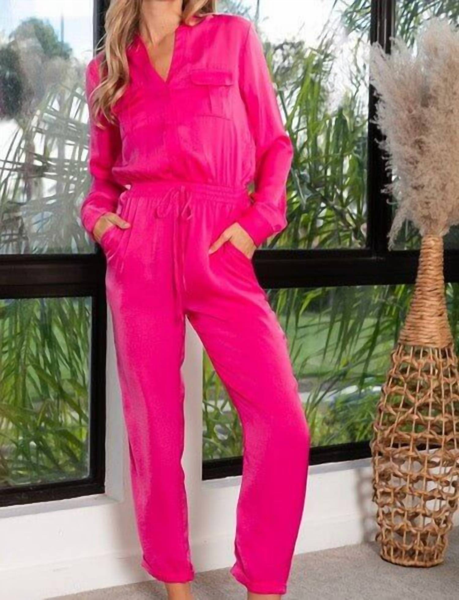 Bibi - Brenna Long Sleeve Jumpsuit
