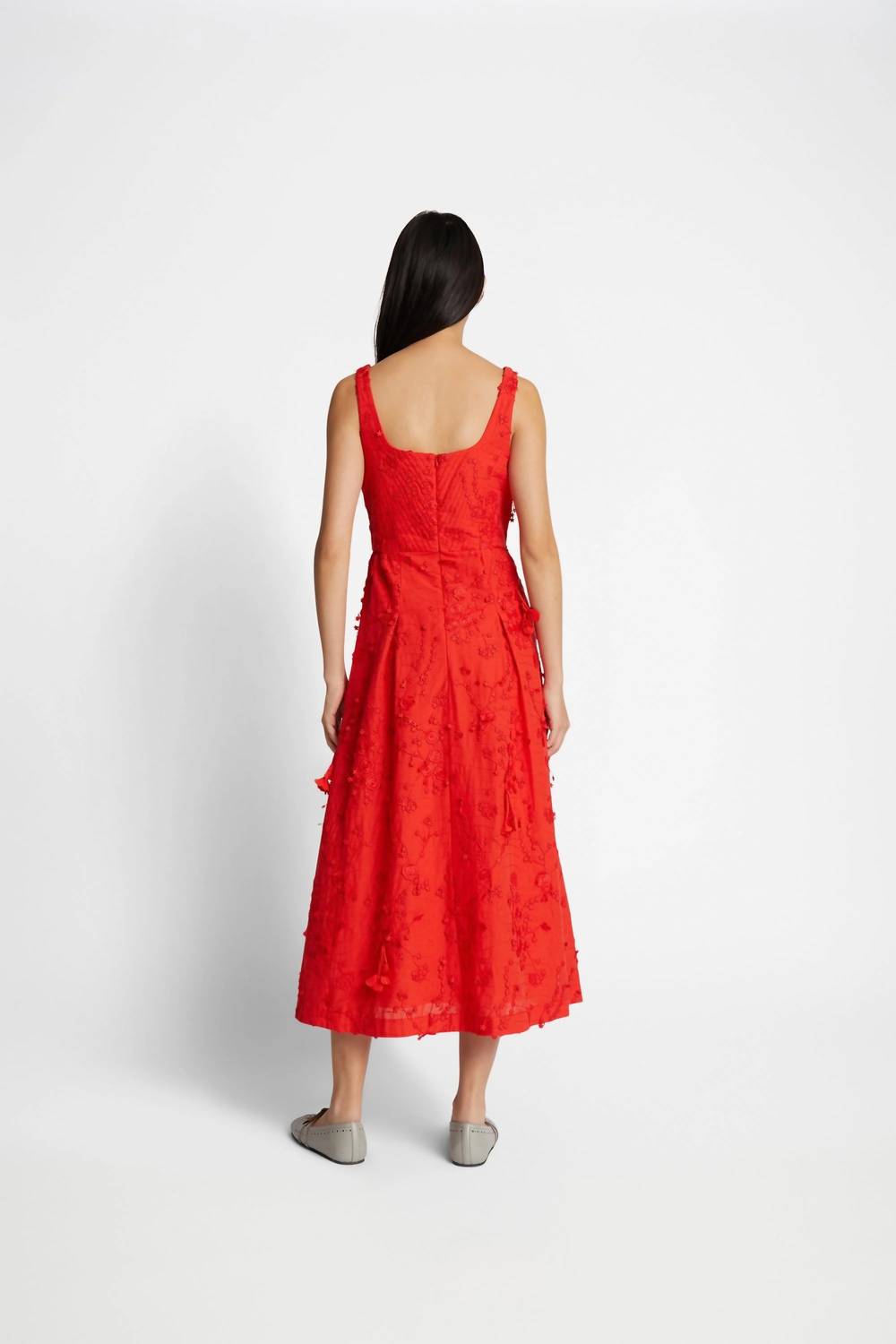 Munthe - Fronia Floral Accent Midi Dress