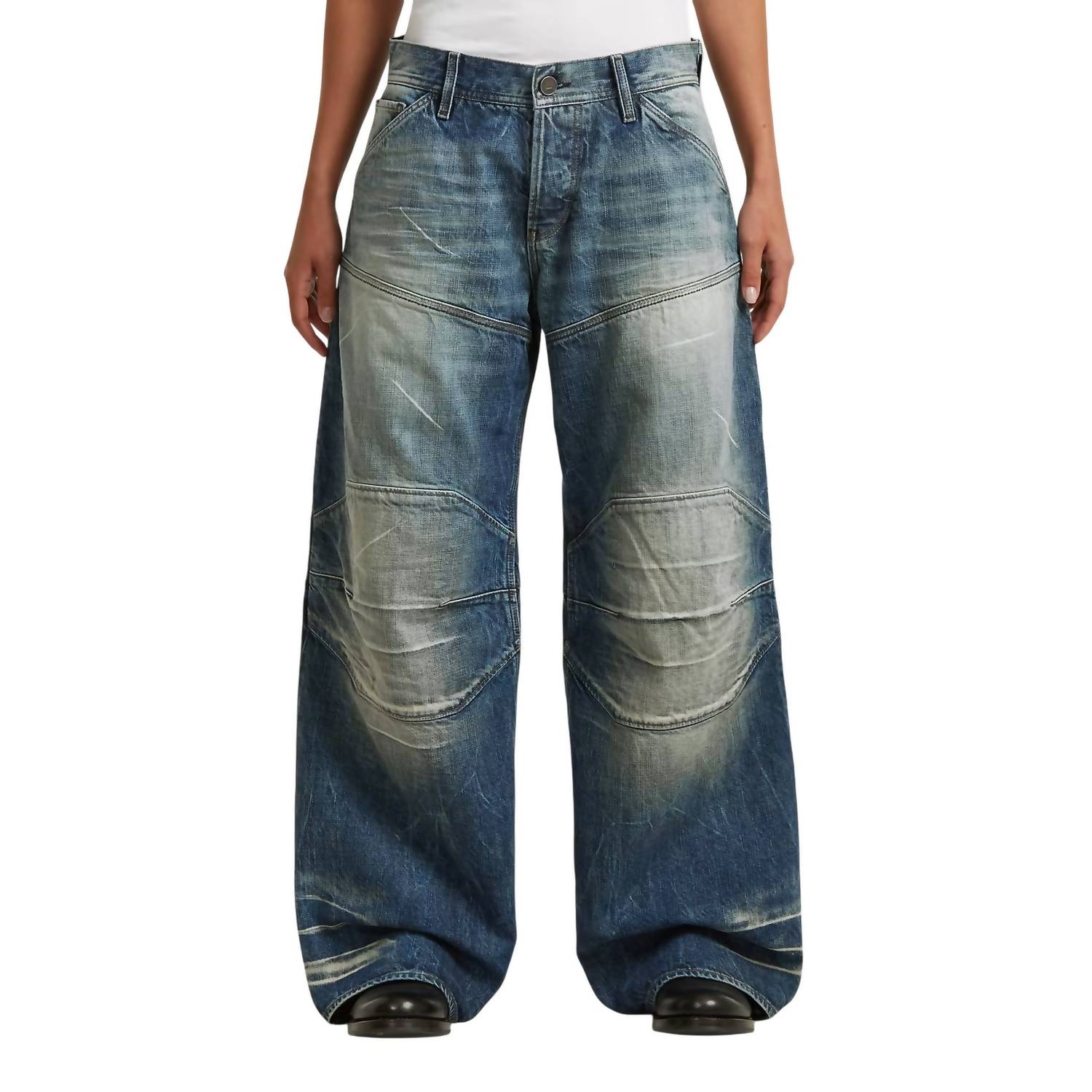 G-Star Rr 5620 Biker Baggy Selvedge Denim Jeans in dark blue - women's jeans