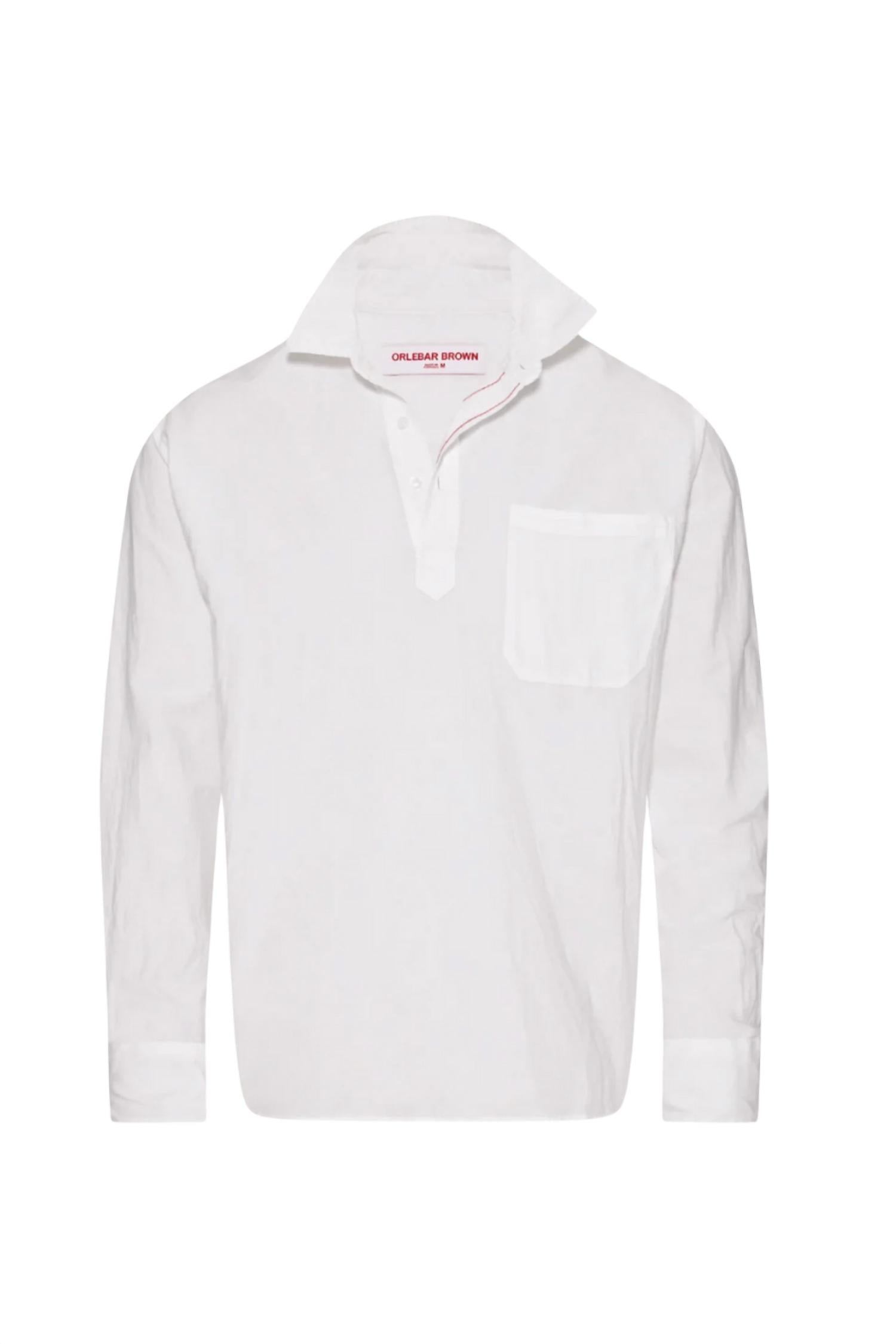 Orlebar Brown - Men's Shanklin Chainstitch Long Sleeve Shirt