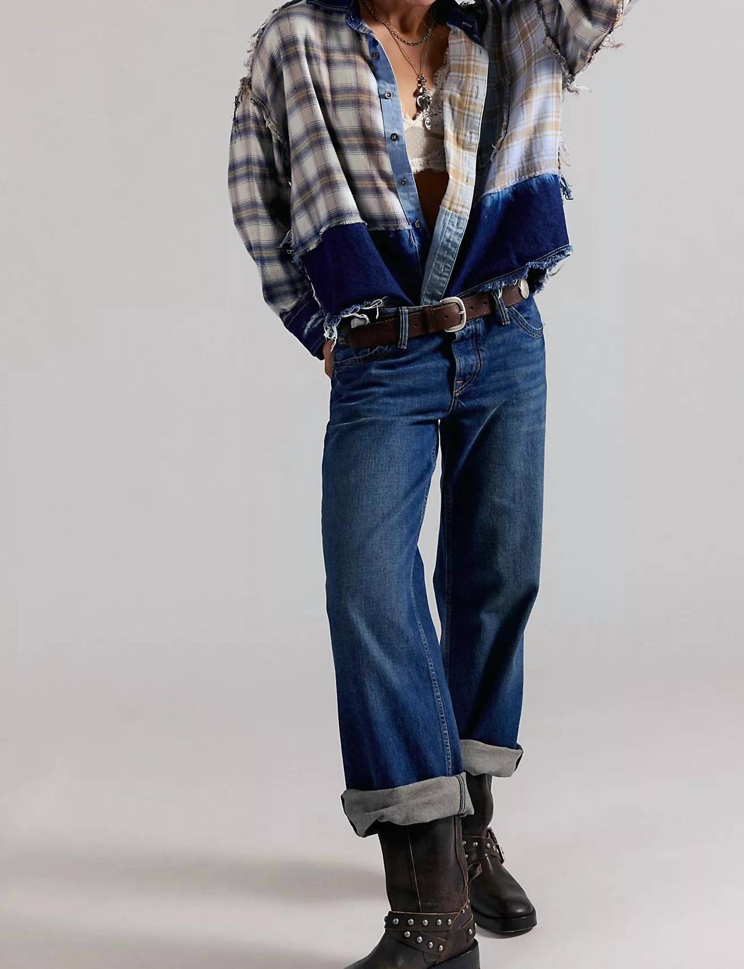 The Tales - Mixed Flannel & Denim Shirt
