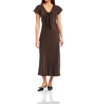 Fifteen Twenty - Emmeline Tie Front Bias Dress