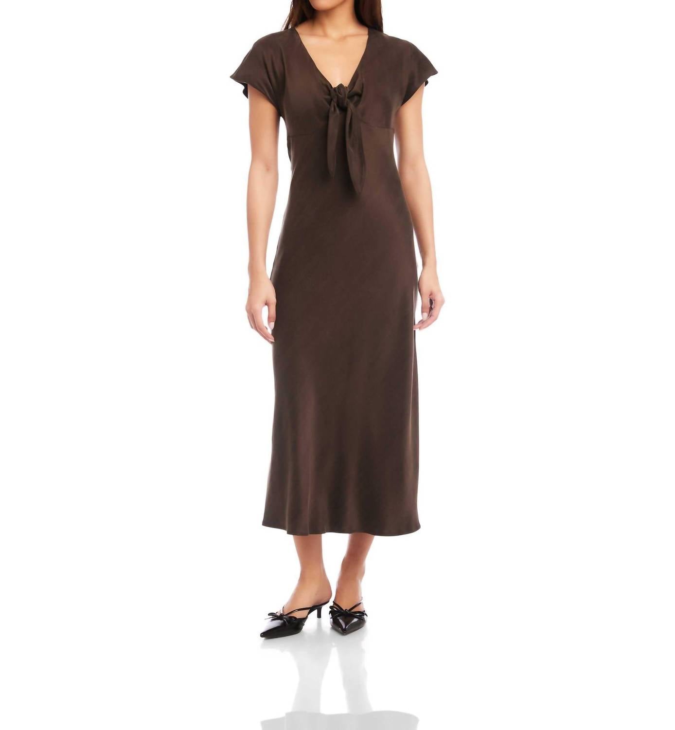 Fifteen Twenty - Emmeline Tie Front Bias Dress