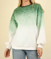 New In - Soft Fleece Warm Cozy Ombre Oversized Knit Top