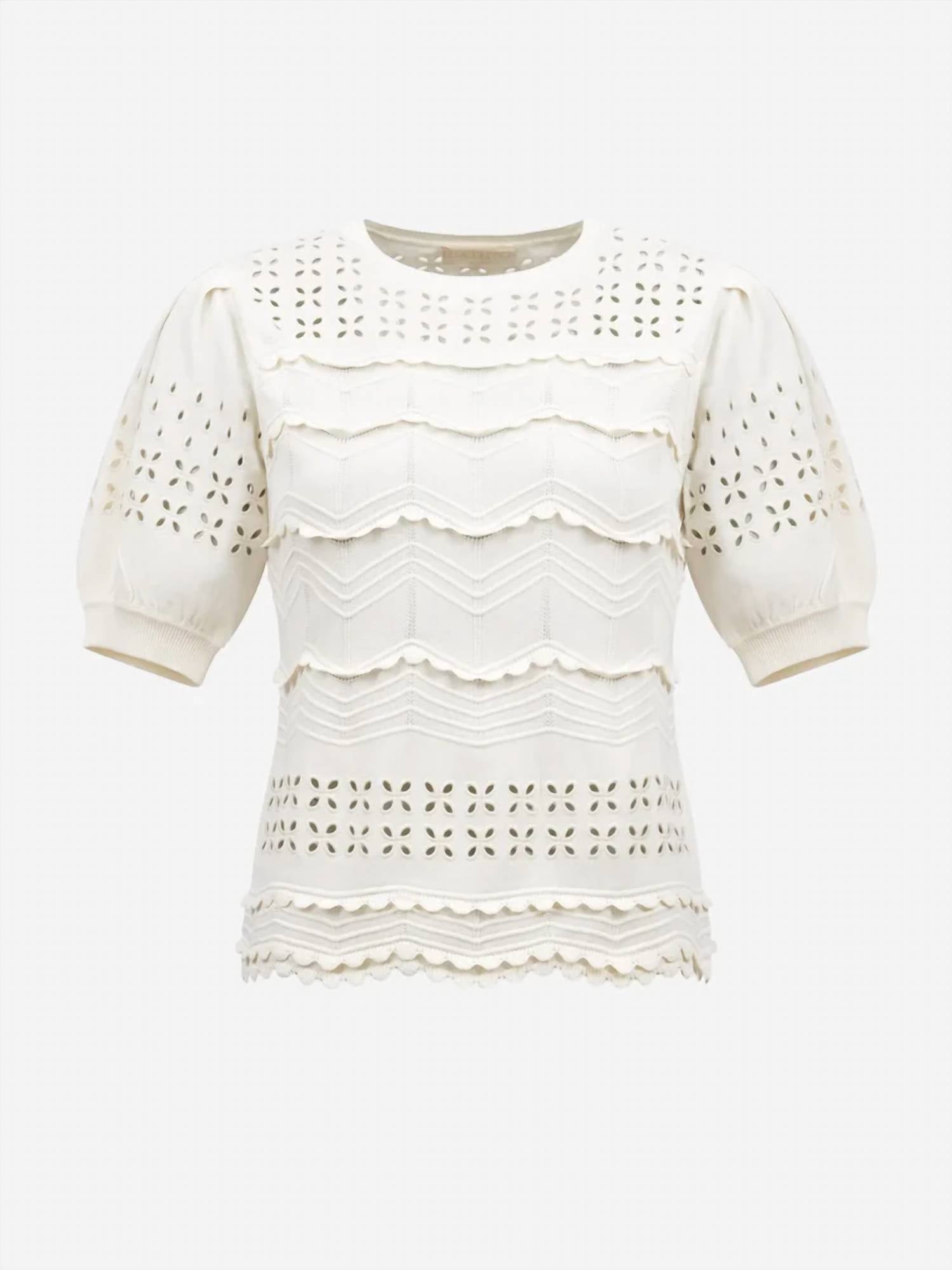 Ulla Johnson - Marcelena Eyelet Knit Top