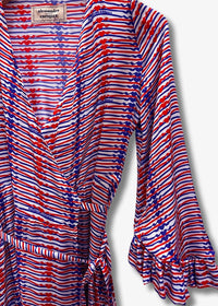Alessandro Enriquez - Vibrant Wrap Midi Dress