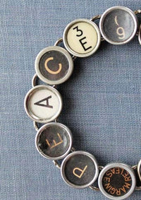 Joy Sparks Designs - Women's Peace Typewriter Key Bracelet