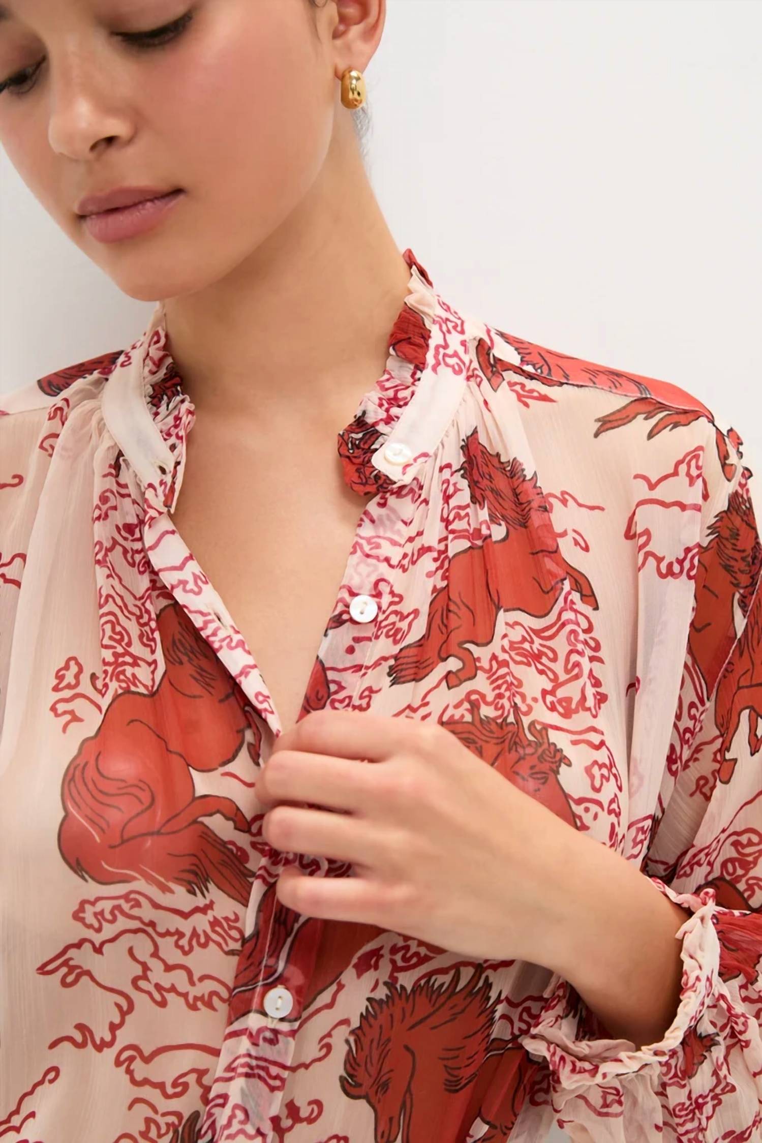 Alix Of Bohemia - Poet Rouge Pegasus Blouse