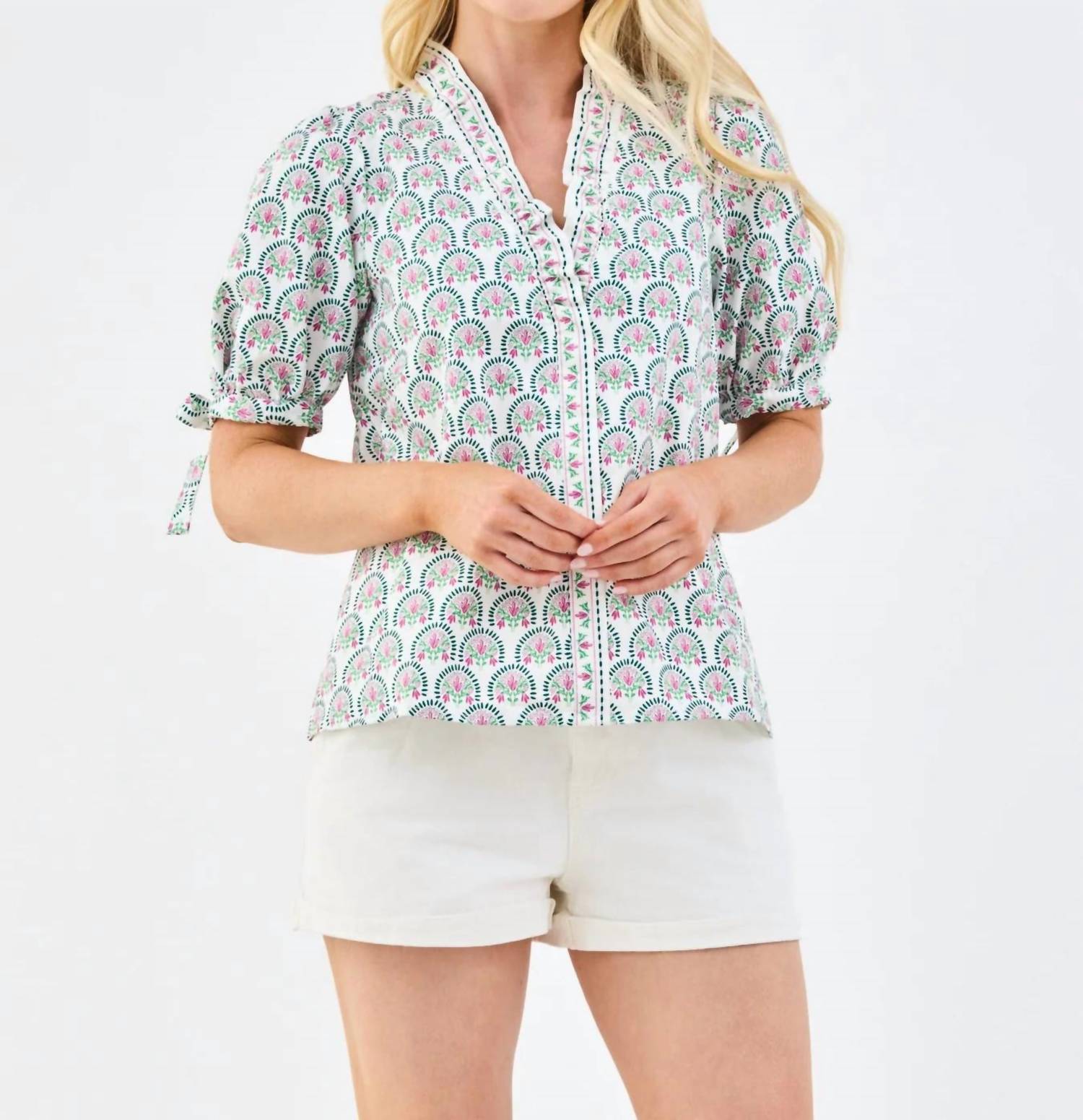 Mary Square - Brynn Sunshower Flora Top