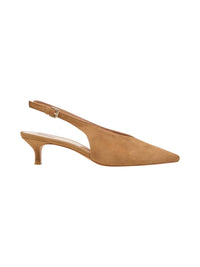 Dolce Vita Women's Alenna Sling Back Pumps in light brown suede - women's heels