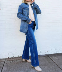 L.T.J - Studded Straight Leg Jeans